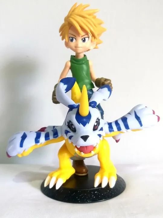Action Figure Met e Gabumon - Coleção Digimon Adventure