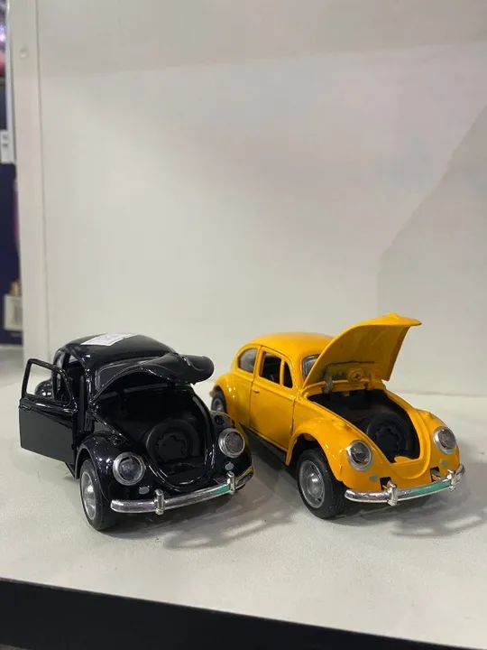 Carrinho De Ferro Metal Fusca Clássico Miniatura Colecionavel - Loja Coimbra Entregamos  - Foto 3