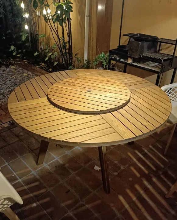 Mesa Caraíba com prato giratório da Tok Stok - Foto 2