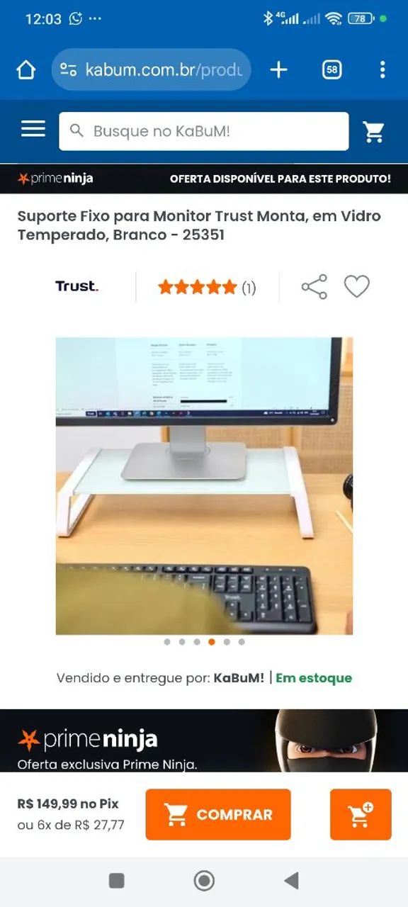 Suporte para Monitor com Design Moderno - Foto 4