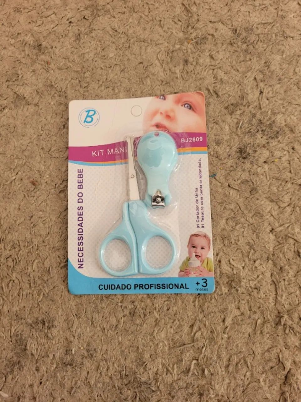 Kit cortador de unha e tesoura para bebê 