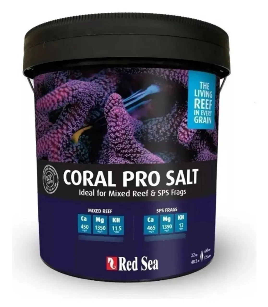 Sal Marinho RED SEA CORAL PRO SALT 22kg - Rende até 660 Litros p/ Aquário Marinho