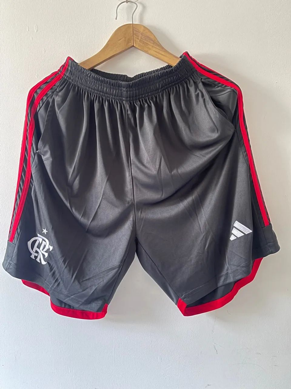 Short Adidas Flamengo Cinza terceiro uniforme 