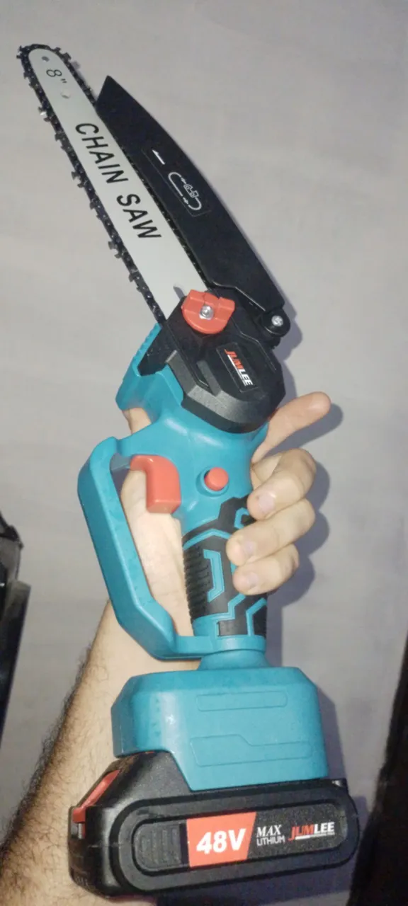 Mini Motosserra Elétrica Sem Fio 8" 48V - Jardinagem