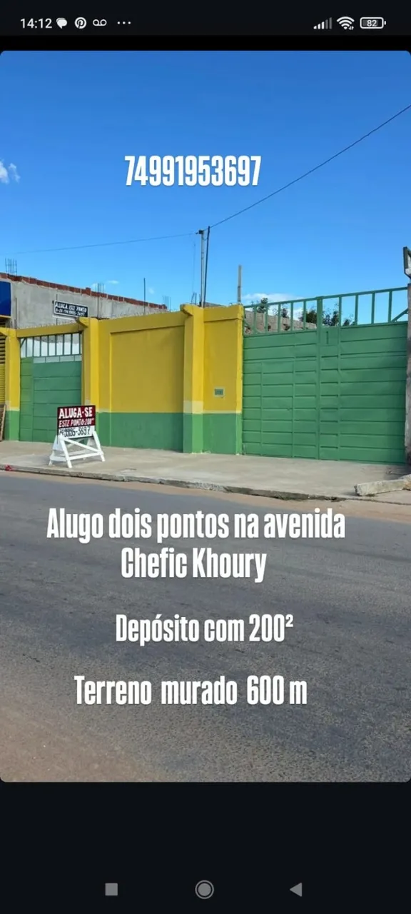 ? Alugo Depósito Coberto + Terreno Murado - Juazeiro/BA