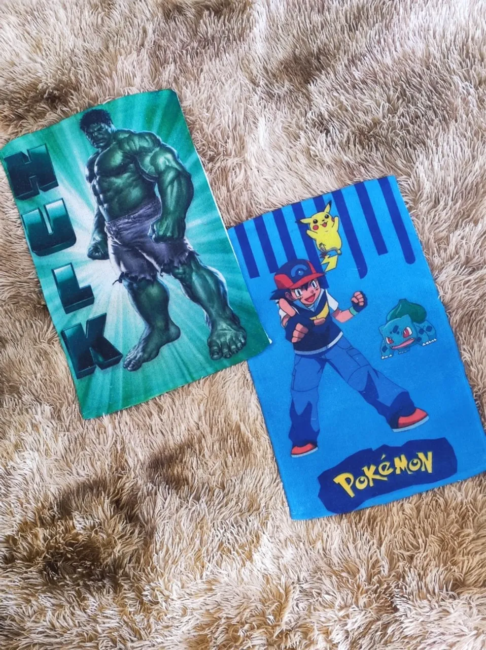 Toalhas de Banho Hulk e Pokémon e vários outros