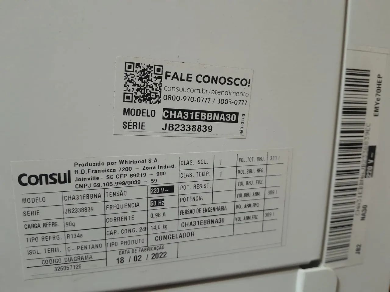 ＊R8920ページ Geladeira duplex oito meses de garantia - Geladeiras e Freezers