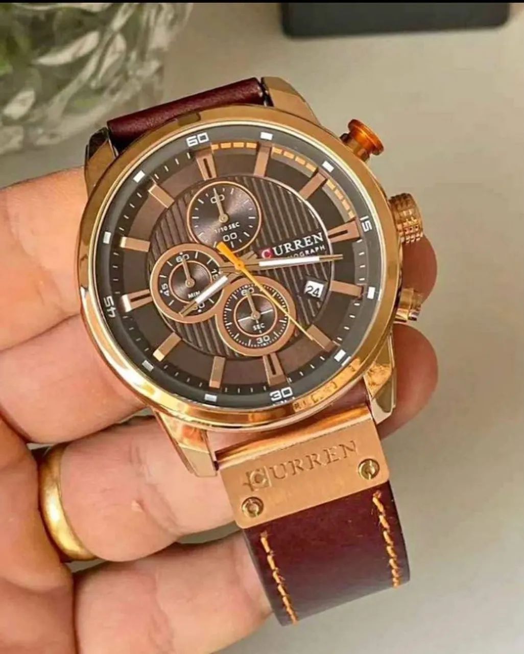 RELÓGIO CURREN PULSEIRA DE COURO 