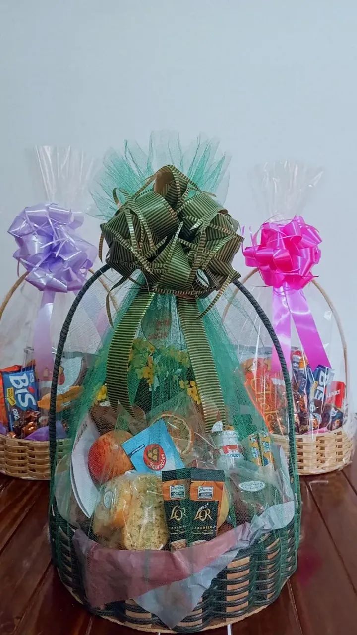 Cestas de café, frutas e guloseimas  - Foto 6