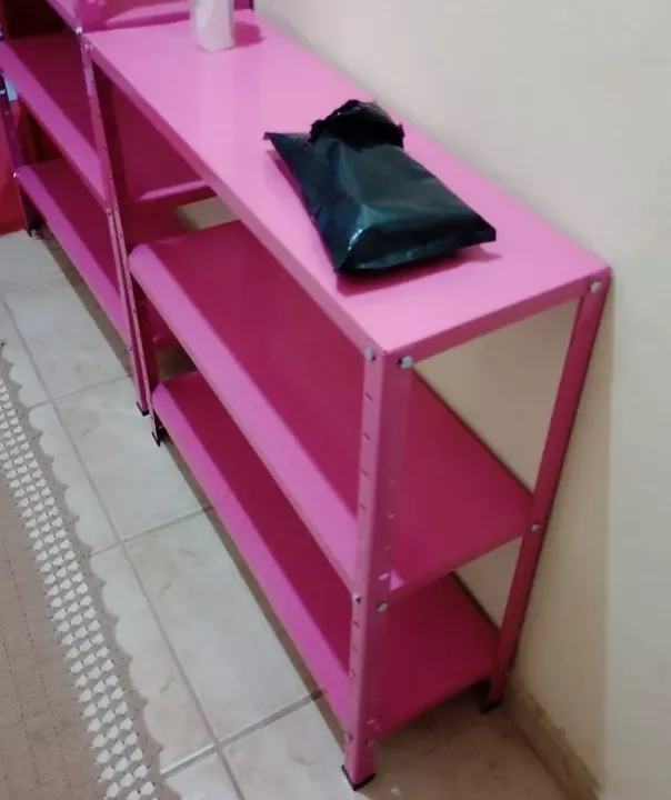 Estante de Aço Rosa 3 Divisórias - Nova - Entrega Grátis