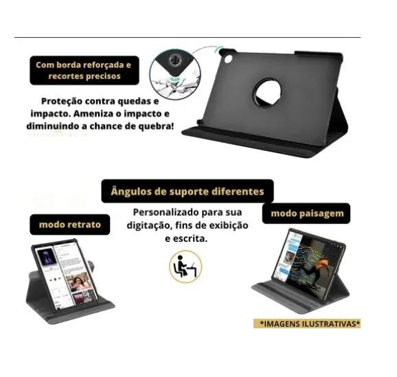 Capa GIRATORIA 360 Couro Para iPad 11" A16 11 Polegadas 2025 A3354 A3355 A335 - Foto 2