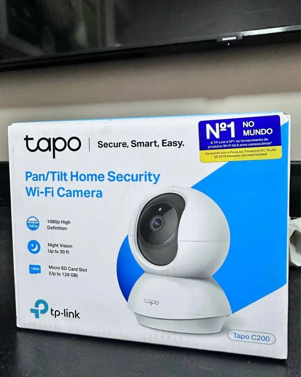 Câmera de Segurança Wi-Fi Pan/Tilt Tapo C200 LACRADA! Aceitamos cartões!