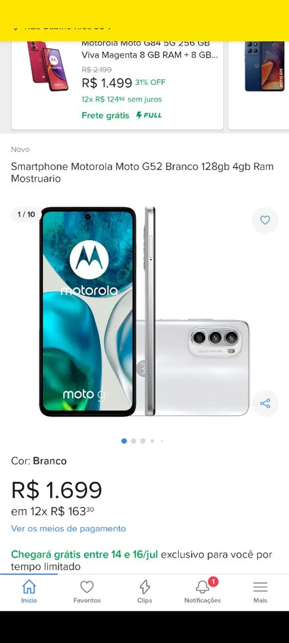 Motog52 em perfeito estado