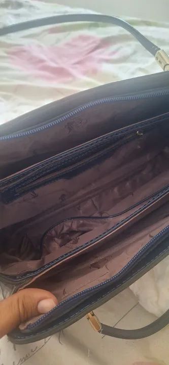 Bolsa de Ombro Feminina Golden Fenix Azul - Foto 5