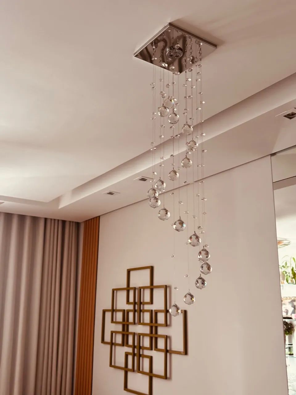 conjunto de 2 lustres cristal pendentes   - Foto 4
