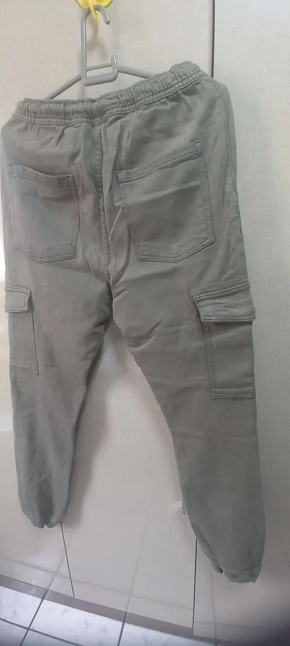 Calças masculinas  jogger- Preta e Verde - Foto 4