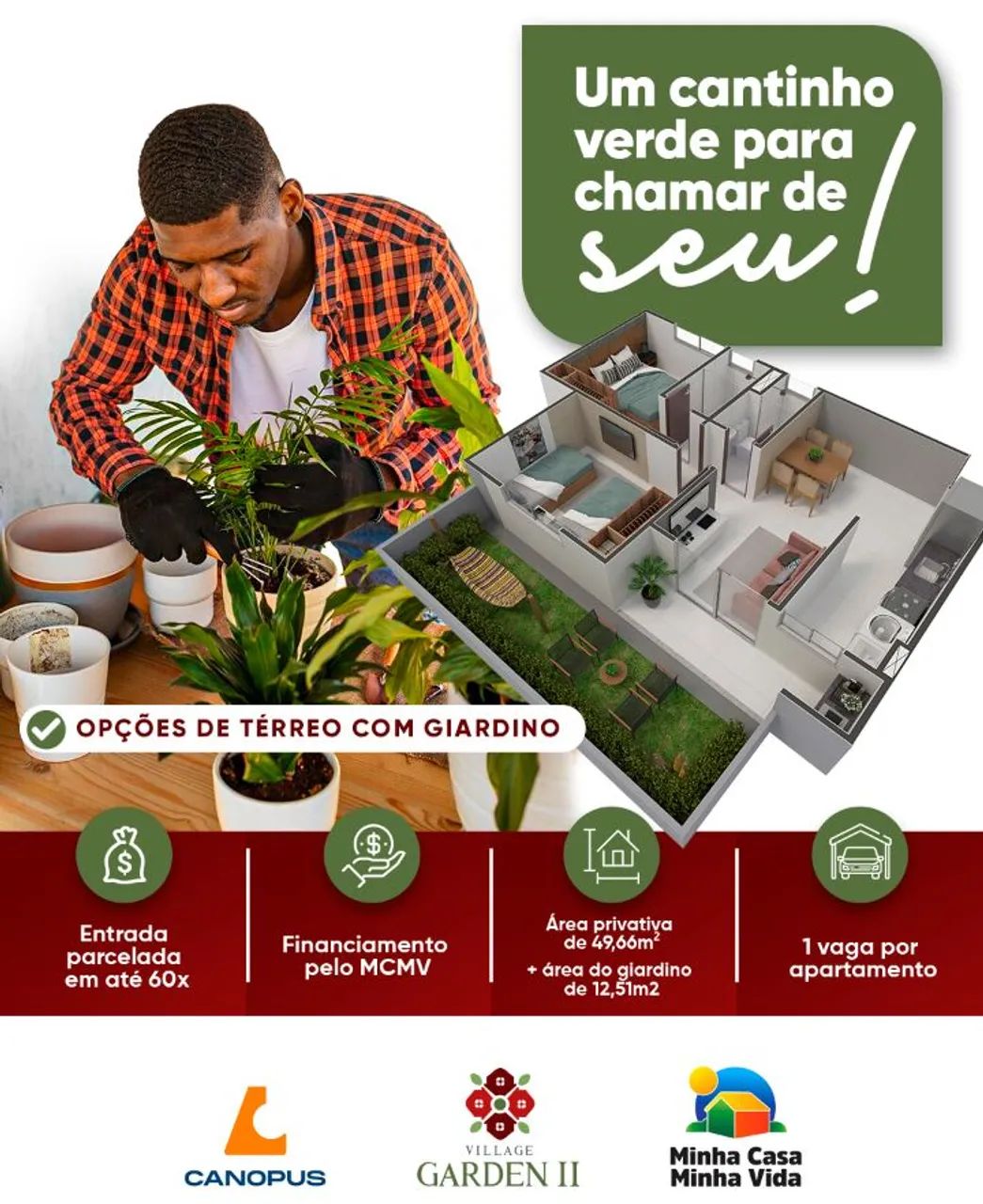 Village Garden II Atrás da Sede do SAMPAIO - Foto 3