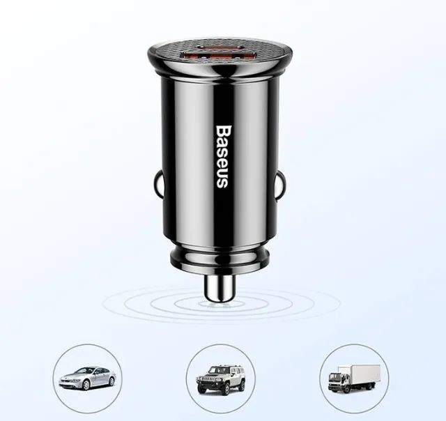 Carregador Veicular Baseus 30W 5A Rápido