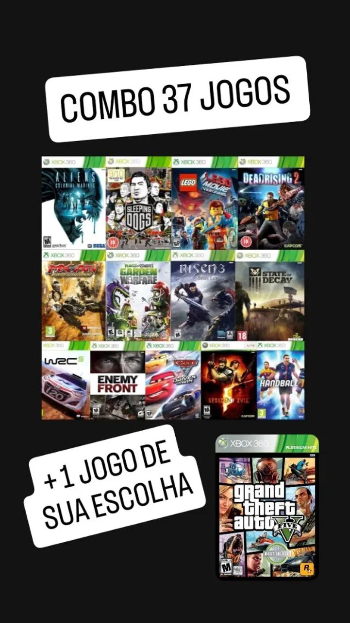 Combo 37 Jogos Xbox 360 