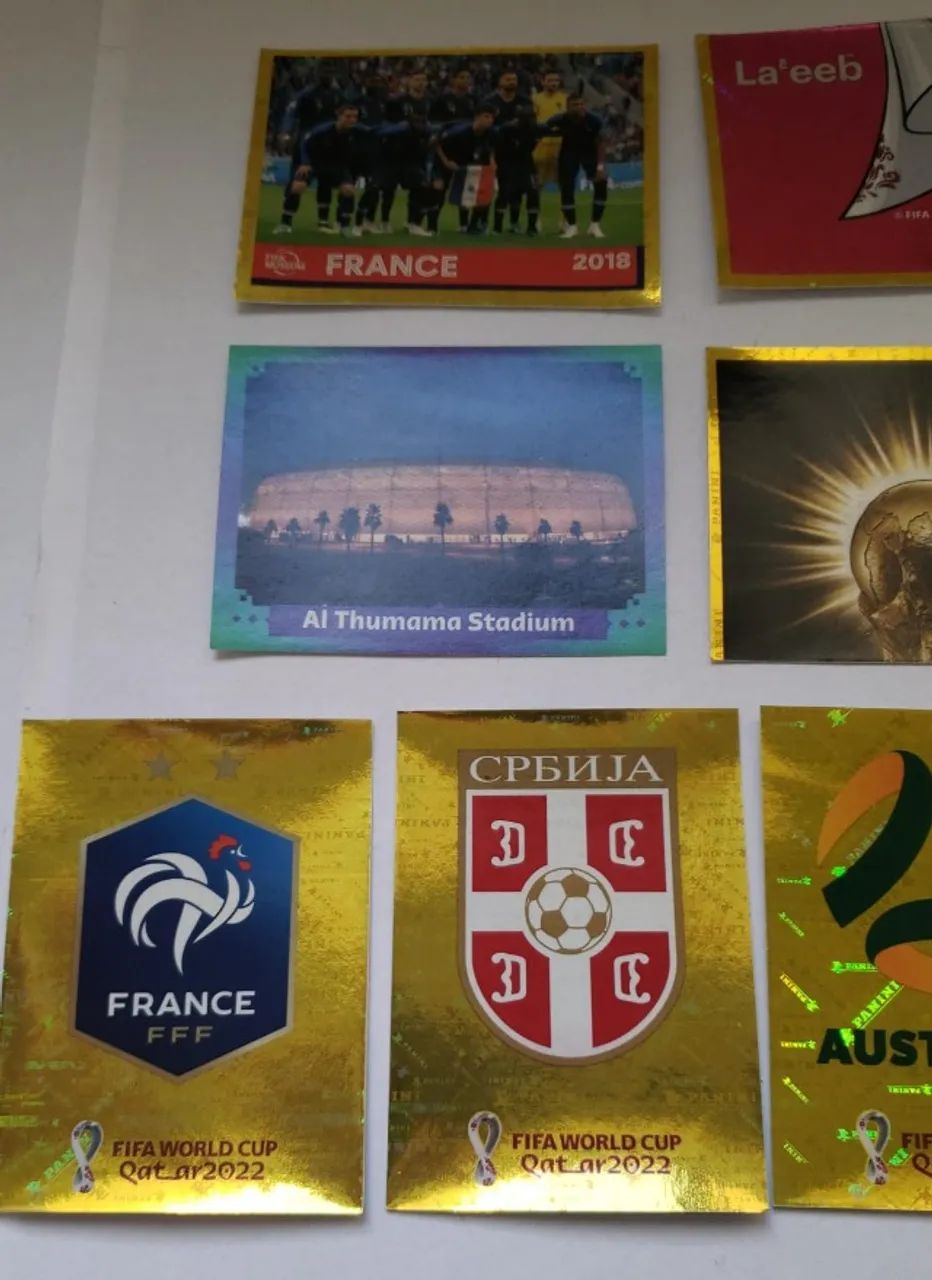Lote com 8 figurinhas - Mundial de 2022 - Panini - Foto 2