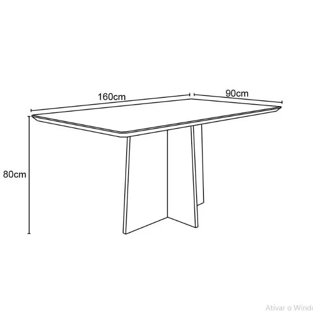 Mesa para Sala de Jantar - Tampo Preto - Foto 2
