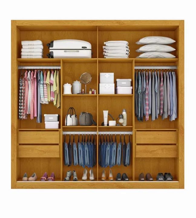 Guarda-Roupa de Casal 2 Portas de Correr - 205cm x 237cm - Foto 3