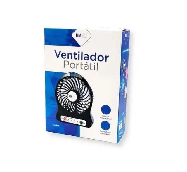 Mini Ventilador Portátil Recarregável Ls-902 Luatek Novo Loja Coimbra Computadores - Foto 4