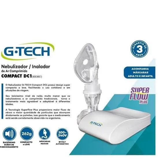 Nebulizador Inalador G-Tech Compact DC1 - Foto 2
