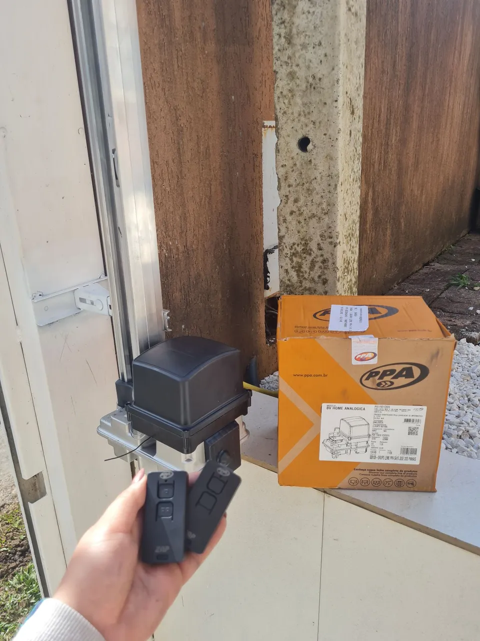 Motor para Portão Eletrônico PPA BV HOME Basculante Instalado