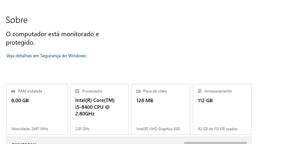 PC i5 8 Geração (CPU) - Foto 2