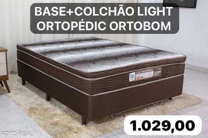 Base + Colchão Light Ortopédico Ortobom - ENTREGA EM ATÉ 24 HORAS !!! 
