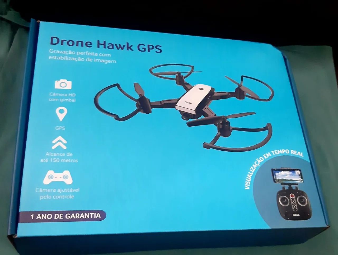 Drone Hawk GPS com câmera HD e alcance de 150m