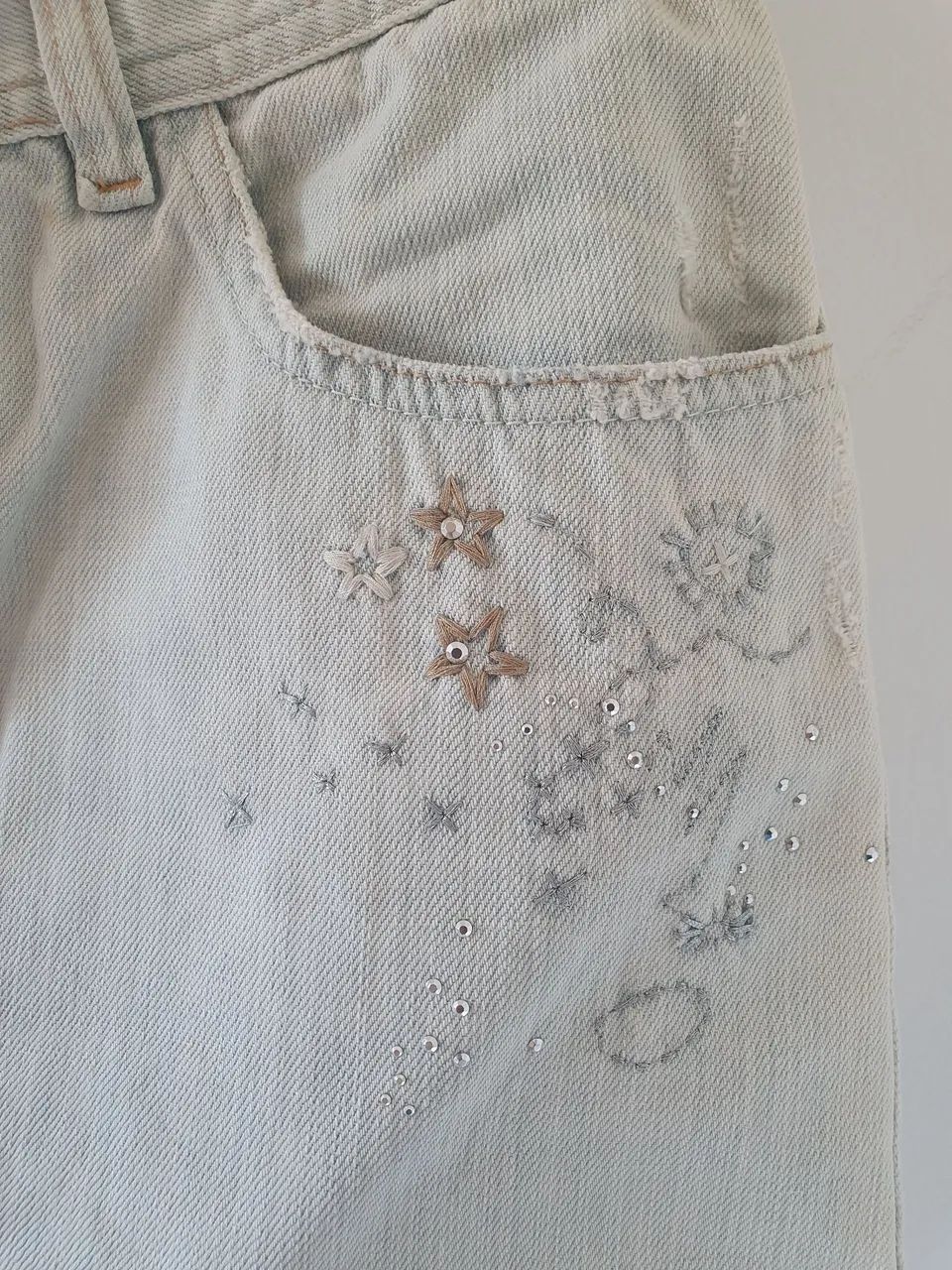 Saia jeans clara - Foto 3