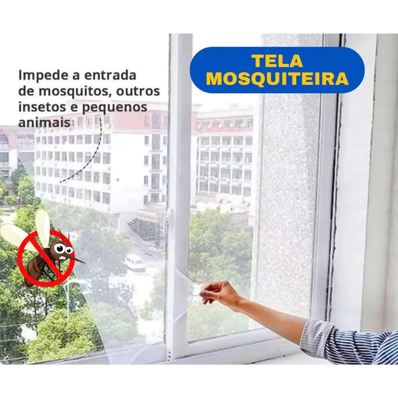 Tela Mosquiteira para Janela Proteção Contra Insetos