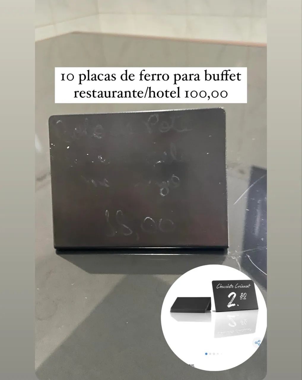 10 placas de ferro para buffet restaurante/hotel