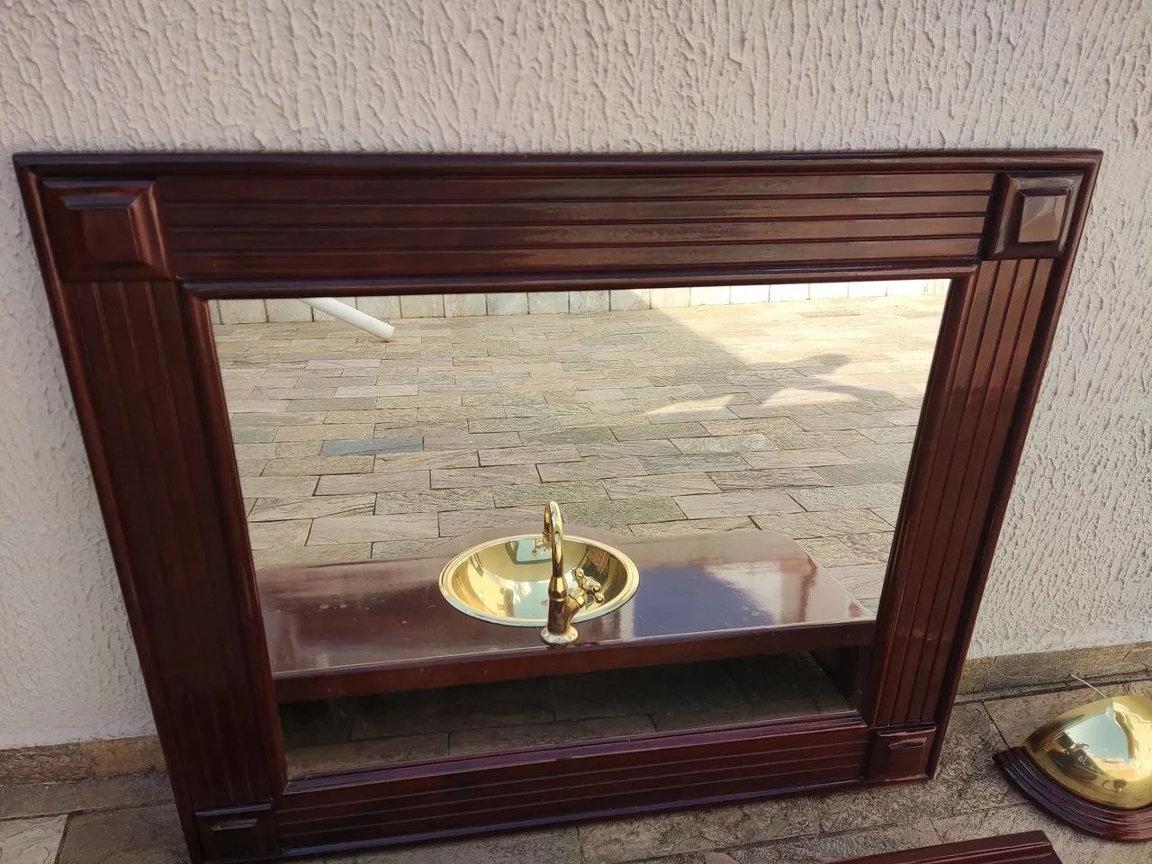Lavabo Pia em mogno completo  - Foto 4