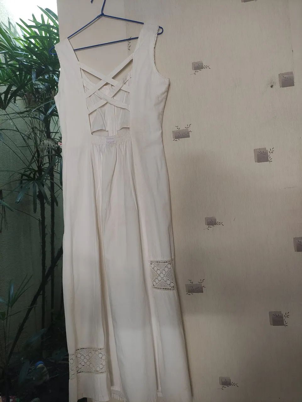 Reserva natural vestido longo algodão com renda gliper 42 - Foto 5