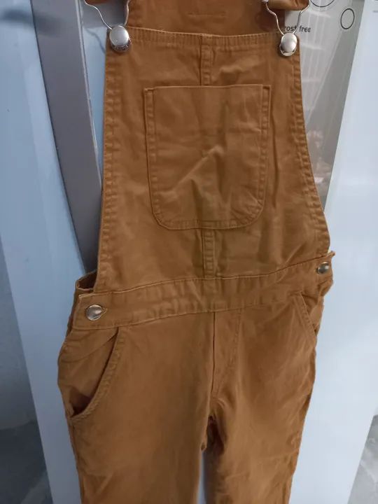 Macacão Jeans Infantil - Tamanho 12-Semi Novo. - Foto 2