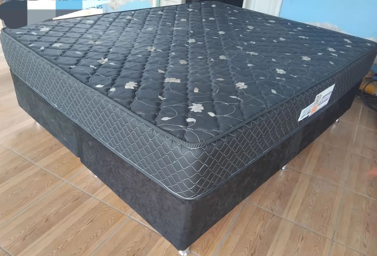 Cama box casal tamanho quem com colchão de espuma  - Foto 2