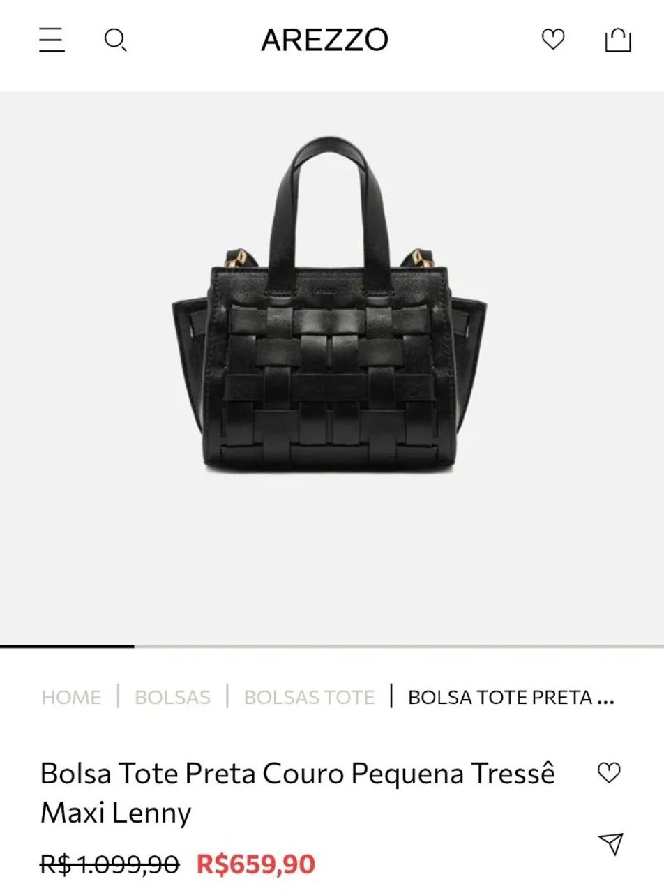 Bolsa arezzo em couro ( nunca usada) - Foto 2