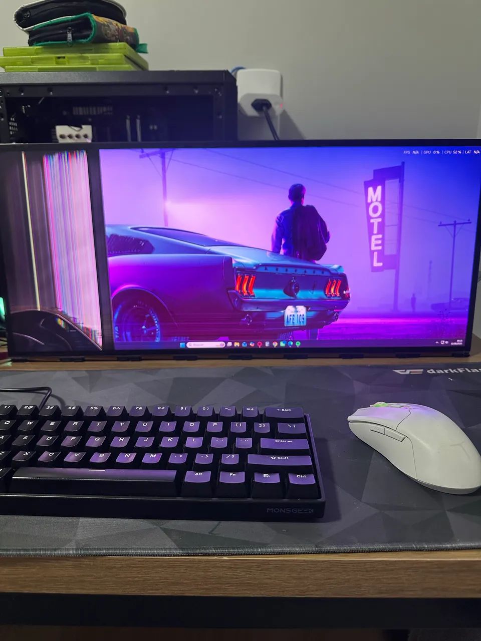 Monitor LG ultrawide 25 com defeito 