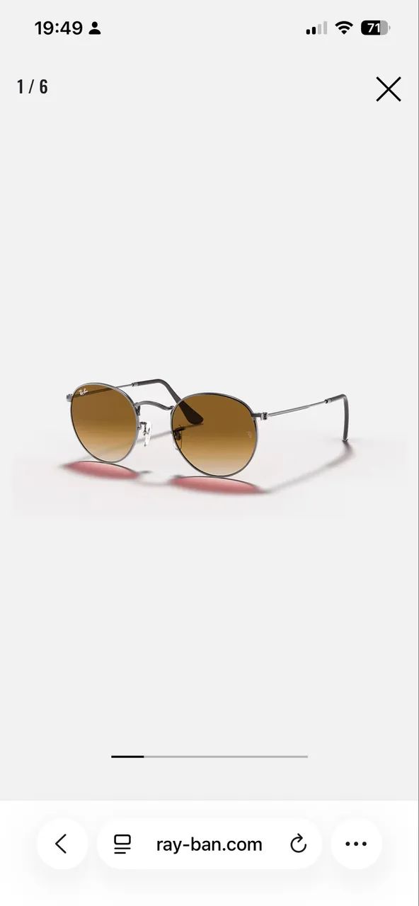 Rayban original masculino marrom degradê - Foto 4