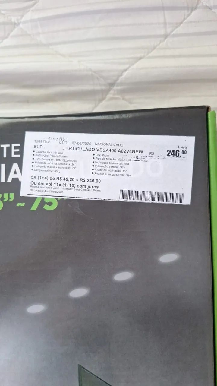 suporte articulador tv ate 75 polegadas , novo nunca usado - Foto 3