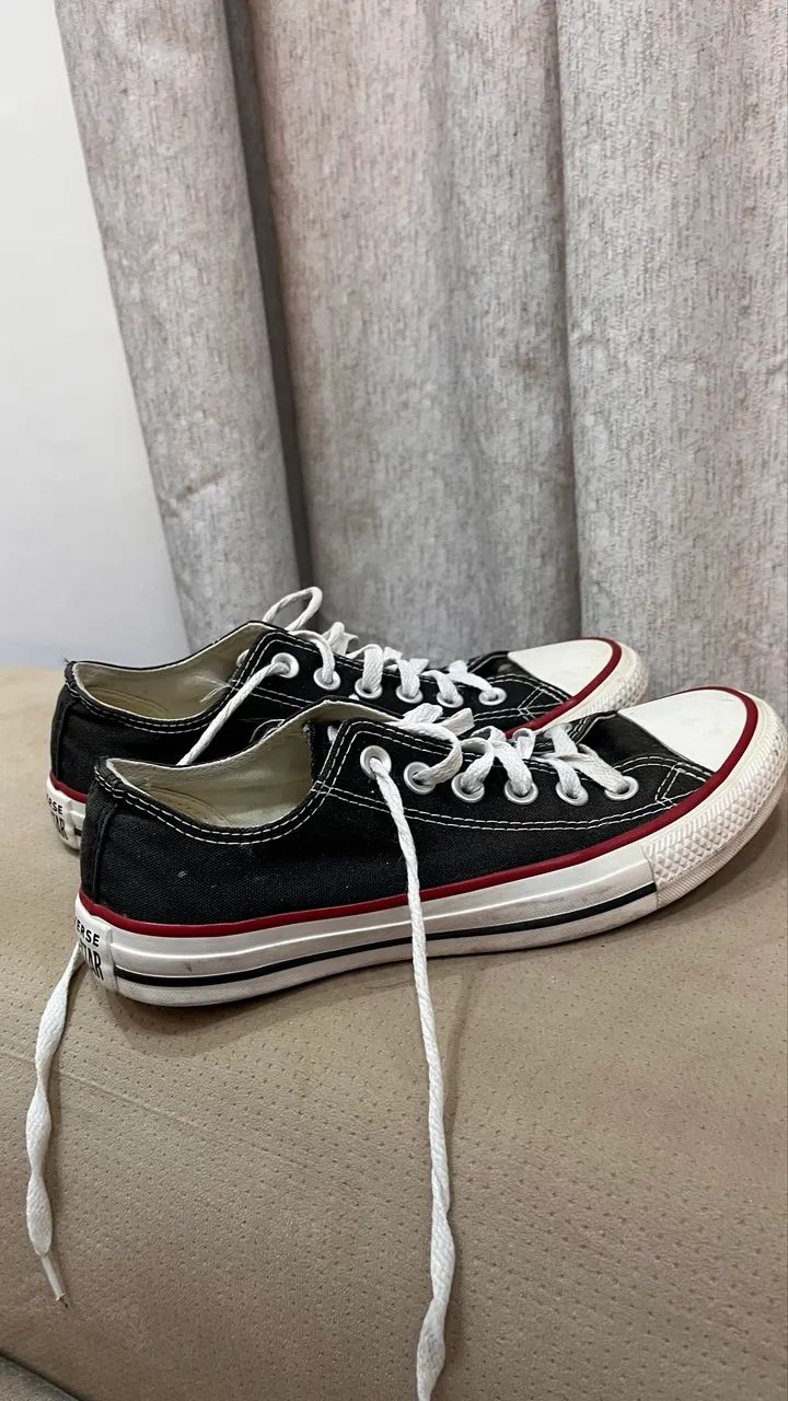 All star preto cano baixo