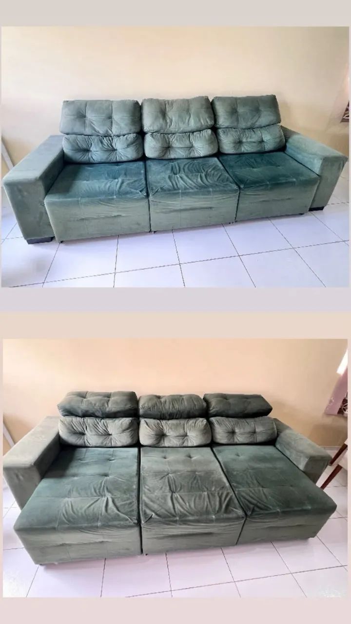 SOFÁ 4 LUGARES RETRÁTIL RECLINÁVEL