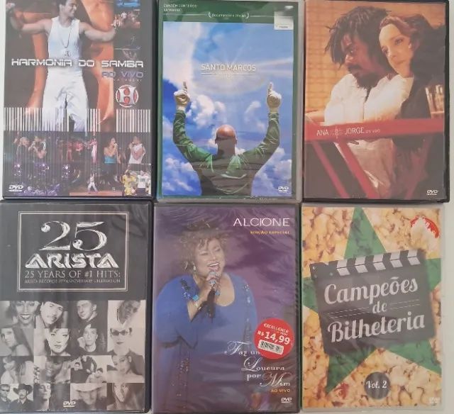 Lote com 18 DVDs Originais Músicas Shows - Foto 3