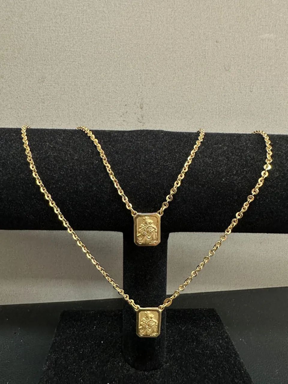 Corrente Escapulário de ouro 7.36g 18k procedência garantia eterna