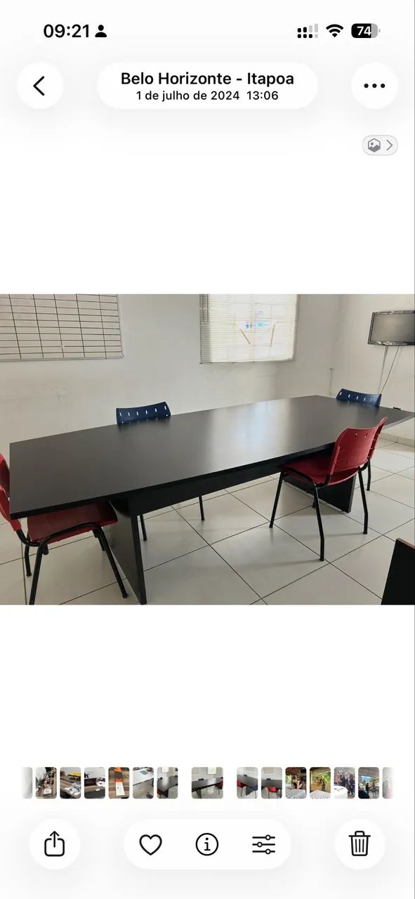 Mesa grande preta resistente para escritorio ou mesa de jantar