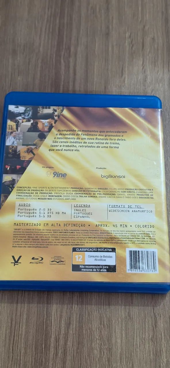 Kit Blu-ray Pra Sempre Fenômeno (Ronaldo) + DVD Coração Valente (Mel Gibson) - Foto 5