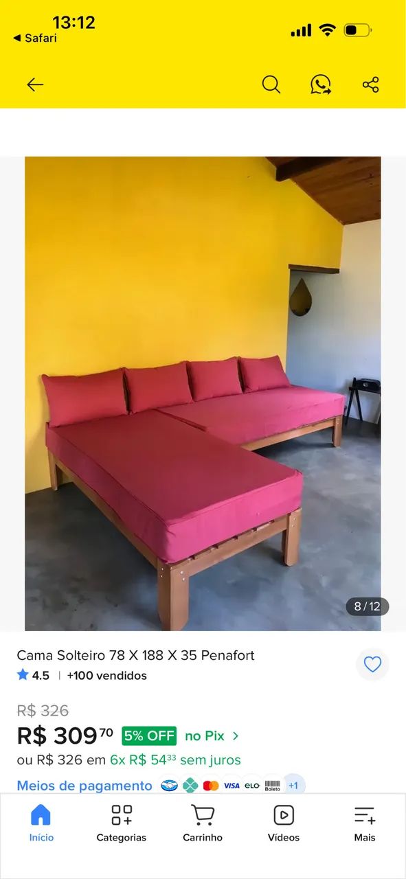 Cama Solteiro Turca Madeira  - Foto 4